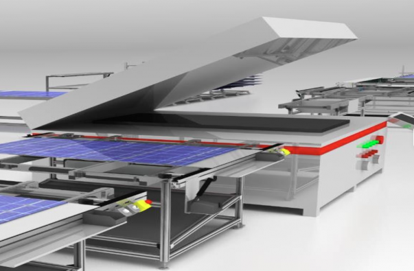 Photovoltaic panel production line
